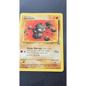 Geodude Pokemon Card 50 HP Stone Barrage